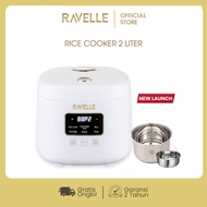 RAVELLE Rice Cooker Digital Low Carbo 0.8 Liter Rice (2 Liter) - Low Watt Rice Cooker (Stainless Ste