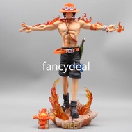 One Piece Portgas D Ace Anime Figure GK Flame Scene Manga Statue Collectible Model Toy 27cm