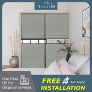 Maline Bella Wardrobe White Wash ( H 7ft x W 5ft )