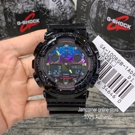 100% ORIGINAL CASIO G-SHOCK GA-100RGB-1A Virtual Rainbow lineup GA 100RGB MAN WATCH READY STOCK