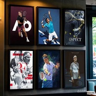 Tennis R-Roger F-Federer Poster HD art canvas painting home living room bedroom bar aesthetic decora
