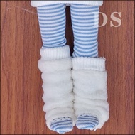 BJD 6 Keping Pemanas Kaki Stokin Berjalur Pakaian Anak Patung untuk Kanak-kanak Lelaki dan Perempuan