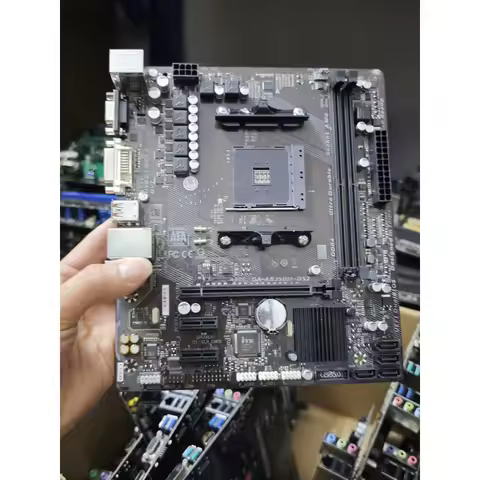 Used mATX Motherboard for GIGABYTE GA-AB350M-DS2 AM4 B350 DDR4 VGA DVI USB3.1 Gen2 Support 1/2/3/500