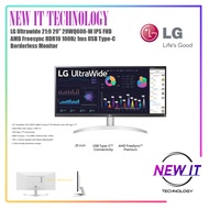 LG Ultrawide 21:9 29" 29WQ600 29WQ600-W IPS FHD (2560X1080) AMD Freesync HDR10 100Hz 1ms USB Type-C 