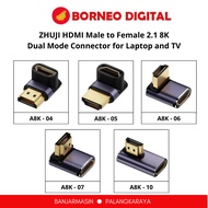 HDMI Connector Male to Female 2.1 8K 48Gbps Dual Mode Laptop TV Purple - A8K-04 | A8K-05 | A8K-06 | 