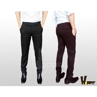 กางกางสแลคขายาว Hopper Progress ขาเดฟ (Slim) ผ้าเสิร์ท สีดำ(Black)