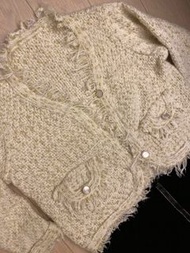 Tweed to coat with vevlet black pants set 黑色絲絨喇叭褲連小香風冷外套套裝