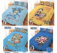 日本授權 台灣精製 One piece 海賊王 路飛 魯夫 喬巴 床笠 枕套 被套 床單 枕頭套 被單 兩用被 涼被