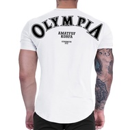 Summer Breathable Olympia Olympia Fitness Round Neck Loose Cotton Sleeve T-Shirt 607