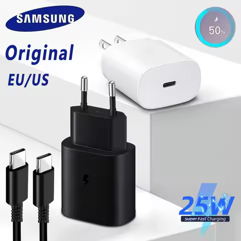 Ep-Ta800 Samsung 25w Pd Supercharger Usbc Charger Adaptador Galaxy S25 S24 FE S23 S22 S21 A54 A34 M5