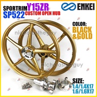 Enkei Sportrim Y15ZR SP522 Custom Open Hub Black/Gold