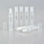 10PCS/lot 2ml 3ml 5ml Transparent Plastic Perfume Sprayer Bottles Portable Mini Sample Bottle With Spray Pump