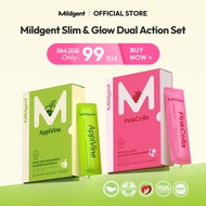 Mildgent Slim & Glow Dual Action Set: Apple Cider Vinegar + Collagen Drink Halal KKM Anti-Aging Skin