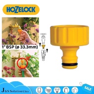 HOZELOCK Outdoor Tap Connector ø 33.3mm (1") : For Threaded Outdoor Taps, Watertight Connection 100-