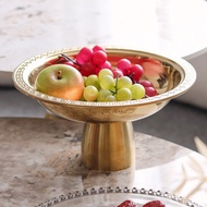 Creative Light Luxury Fruit Plate Living Room Desktop Decoration Model Room Gold New Chinese Style J
