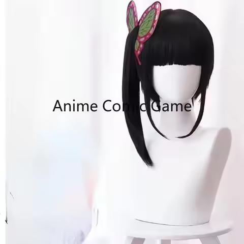 In Stock Anime Tsuyuri Kanao Cosplay Wigs 30cm Short Heat Resistant Synthetic Hair+ Wig Cap for Girl