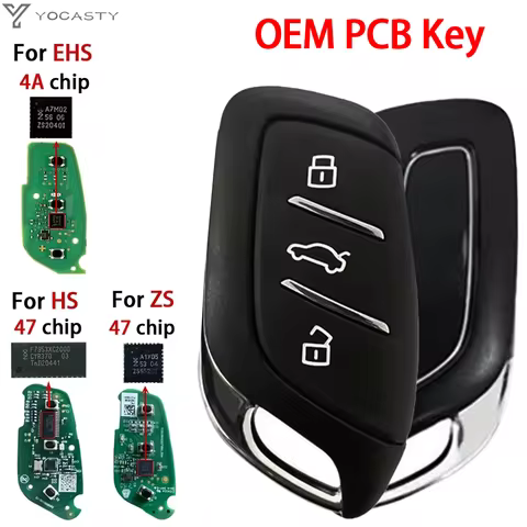 YOCASTY Smart Remote Car Key ID47 Chip 4A Chip OEM PCB For MG MG4 MG5 ZS MGHS Hybrid HS EHS ZX GT Fo