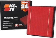 K&N Engine Air Filter: Extended Life 24,000 Mile Replacement Air Filter: Compatible with 2007-2021 F