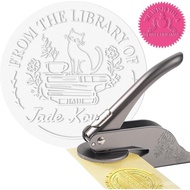Custom Book Embosser - Personalized Book Stamp with Your Design or Text - A Fantastic Bookish Gift f