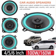 1pc 4/5/6 Inch Car Speakers 100W/160W Universal HiFi Coaxial Subwoofer Car Audio Music Stereo Full R