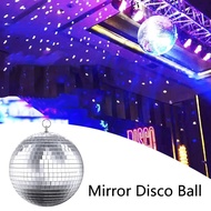 8 Inches Glass Mirror Balls Reflective Glass Rotating Mirror Ball Silver Hanging Disco Balls for Par