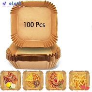 ELO 50/100Pcs Air Fryer Liners, Non Stick Disposable Air Fryer Paper,  Parchment Square Oil Absorbin