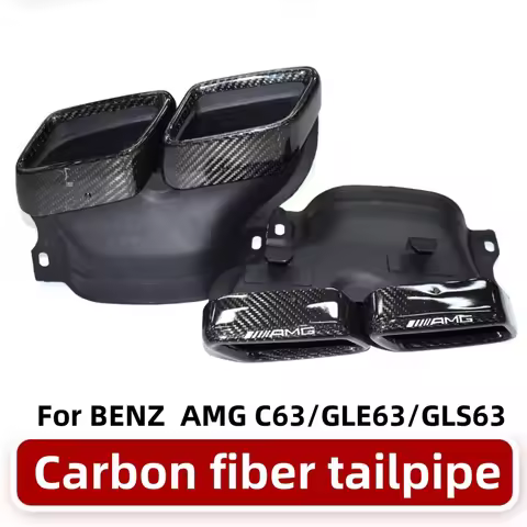 For Mercedes C63 S63 GLE63 GLS63 AMG carbon fiber tailpipe exhaust muffler tip nozzle exhaust head