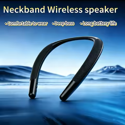 Wireless Neckband Speaker U-Shape True Stereo Bass HIFI Wearable Music Box Portable for Outdoor Spor