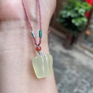 【客製款】天然岫玉/燈籠椒小吊墜/原創設計手工雕刻 女款項鏈