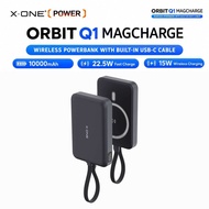 X-ONE POWER ORBIT Q1 MAGCHARGE Wireless Powerbank with Built-in USB-C Cable 10000mAh 22.5W Fast Char