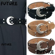 HL-FUTU Women Waist Belt, 3.8cm Wide Pin Buckle Suede Leather Belt, Retro Versatile Luxury Design Je