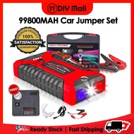 DIYMALL 99800mAh Car Jumper Car Tyre Air Pump Starter Booster Portable Car Emergency Jump Start