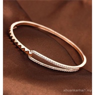 585 Purple Gold Classic Hollow Bracelet Fashion Rose Gold Plated Inlaid Bracelet