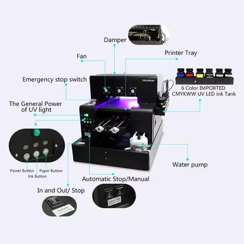 Factory Price A4 UV DTF Printer Color A4 UV DTF Flatbed Printer For Cup Wooden Printer Sticker L805 