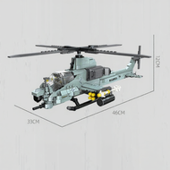 Military AH-1Z Viper Armed Helicopter Toy Assembly Model Human Cargo Carrier V22 Osprey Toy Building