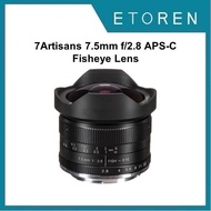 7Artisans 7.5mm f/2.8 APS-C Fisheye Lens Black (Canon M Mount)