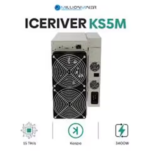 ICERIVER KAS KS5M 15TH/s 3400W ASIC KAS Miner With PSU Iceriver KS5M 15T Kaspa Mining Machine Kaspa 