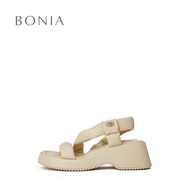 Bonia Beige Guistina Wedge Sandals | Kasut Sandal