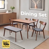 [FREE INSTALLATION] Meja Makan | Ikea Dining Set | 4 Seater | 6 Seater | 1 + 4 + Bench Dining Table 