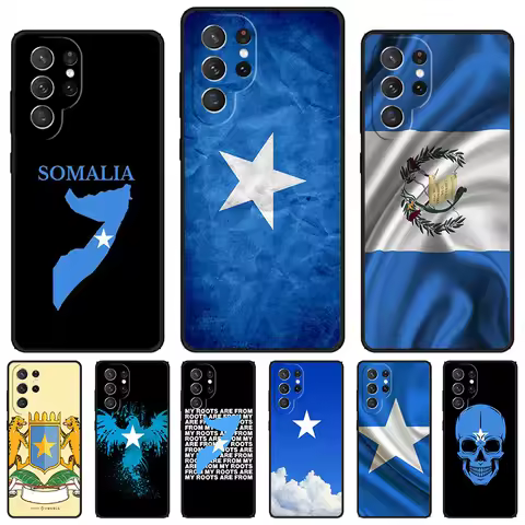 Somalia Flag Coat of Arms phone case For Samsung Galaxy S24 S25 S23 S22 Ultra Note 10 20 Plus S20 S2