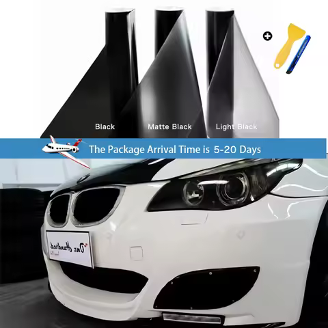 Car Headlight Tint Film Self-Adhesive Light PVC Vinyl Black Sticker Tailing Lamp Mods Stickers Decal