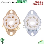 IESPOIRHA 1Pcs Ceramic Tube Socket, Octal 8Pin K8A Valve Base,  PCB Mount Tin-Plated DIY GZC8-1-A GZ