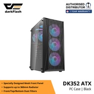 darkFlash DK352 TG ATX PC Case - Tempered Glass Micro ATX Gaming Case [2 Color Options]