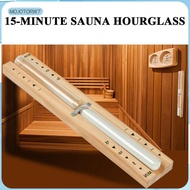 [mojotorw7] Wooden Sand Timer Clock 15min Sauna Thermometer Countdown Home Office Decor for Kitchen 