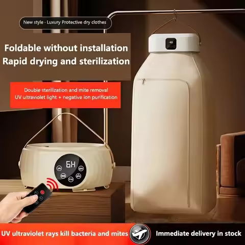 Electric Portable Clothing Dryer UV Sterilization Foldable Laundry Dryer Compact Folding Clothes Dry