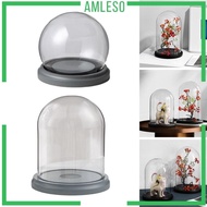 [Amleso] Glass Cloche Bell Jar Cloche Cover Bell Jar for Fairy Lights Countertops