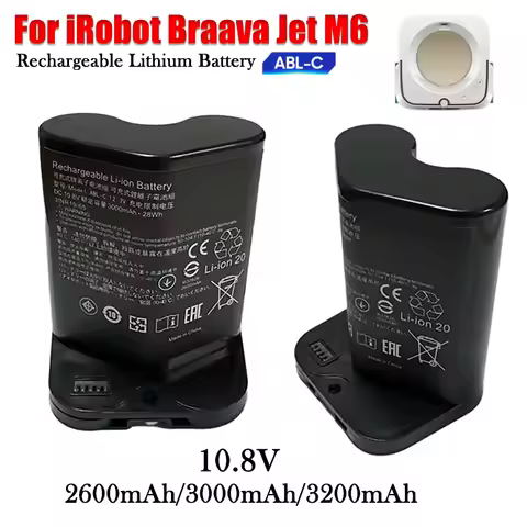 10.8V 3200mAh Rechargeable Li-ion Battery Pack For iRobot Braava Jet M6 Vacuum Cleaner Sweeper Ultim