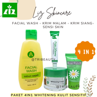 Liz skincare 4in1 Paket Flek Hitam untuk Kulit Sensitive dr listiani - Liz Skincare Facial wash - Li