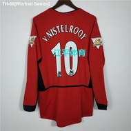 ❁✧ Winfred Senior The 02-03-04 flood even home red retro long-sleeved flocking ronaldo 7 David Beckh