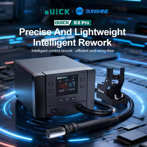 QUICK K8 Pro Intelligent Hot Air Rework Station 1000w High Power Precise Temperature Control and Sta